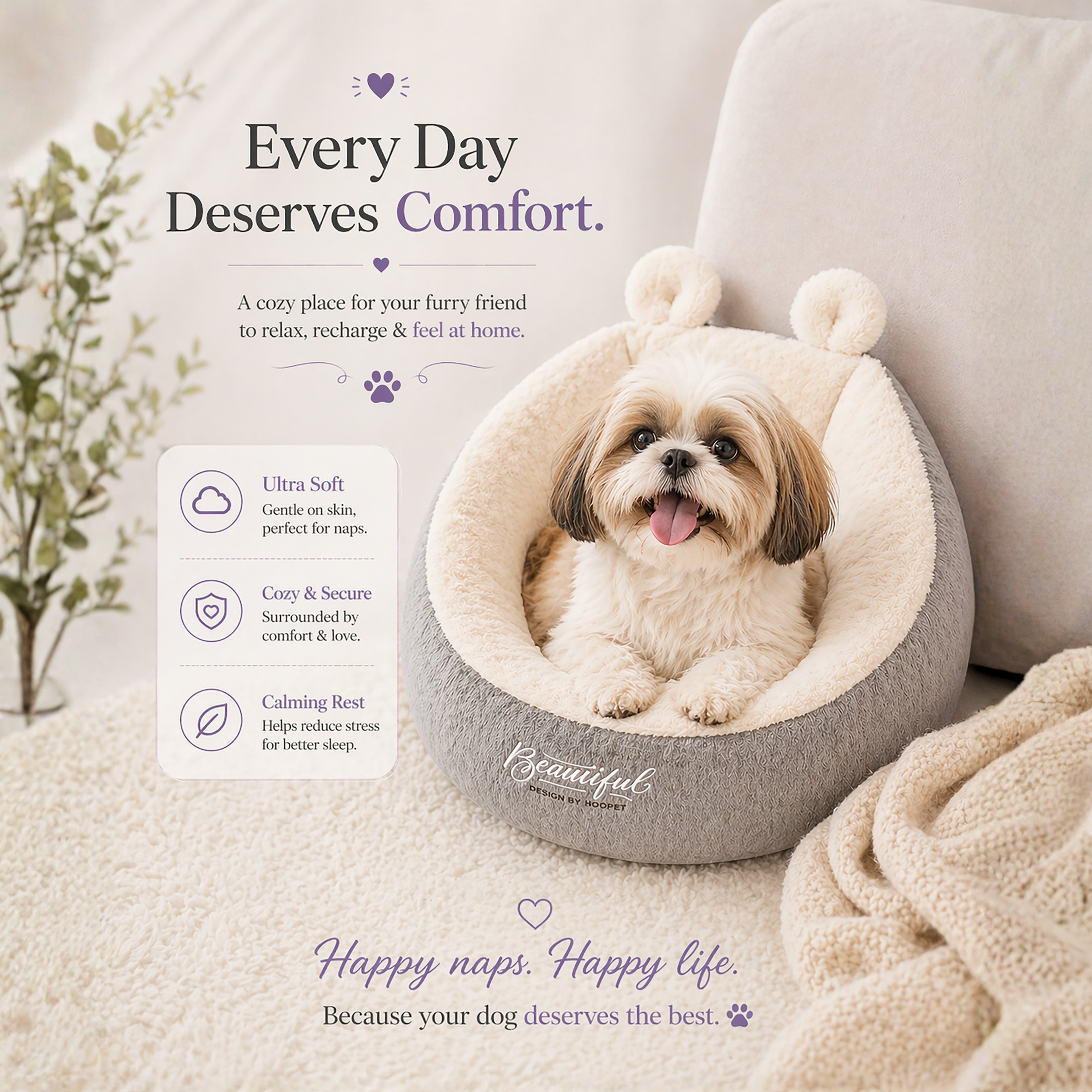 Pet Bed – Ultimate Comfort for Cats & Small Dogs